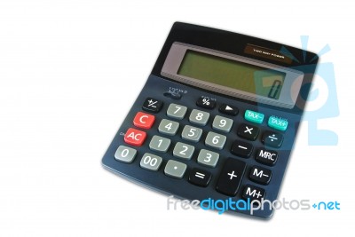 Black Calculator Isolated Stock Photo