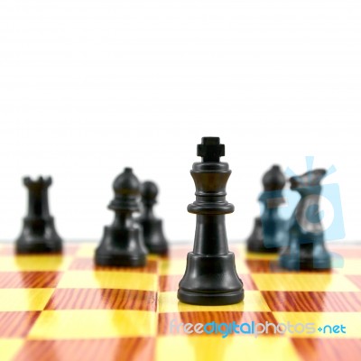 Black chess king Stock Photo