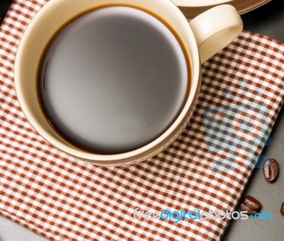 Black Coffee Break Shows Breaks Drink And Cafe Stock Photo