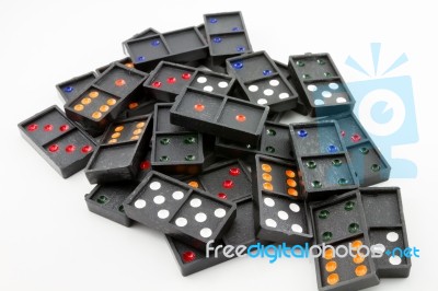 Black Domino Stock Photo