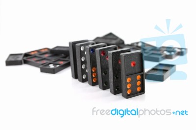 Black Domino Stock Photo