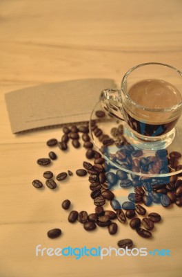 Black Expresso Coffee Bean Stock Photo