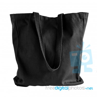 Black Fabric Bag Stock Photo