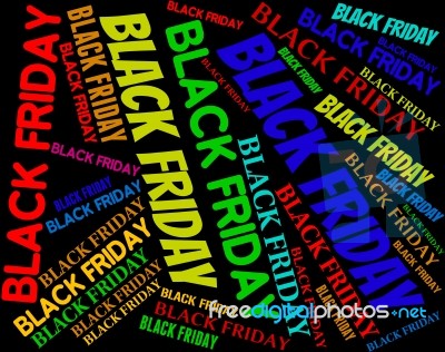 Black Friday Represents Sale Bargain And Promo Stock Image