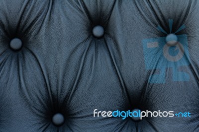 Black Genuine Leather Sofa Pattern Stock Photo