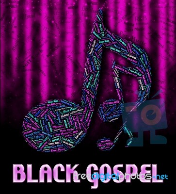 Black Gospel Means Sound Track And Acoustic Stock Image