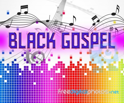 Black Gospel Shows Sound Track And Audio Stock Image