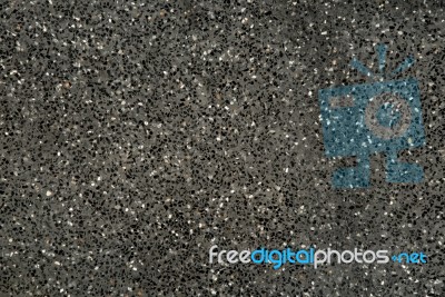 Black Gravel Stone Terrazzo Stock Photo