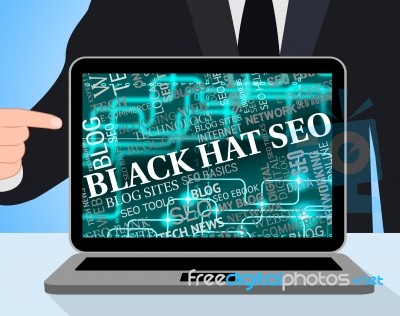 Black Hat Seo Means Search Engines And Aggressive Stock Image