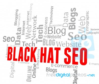 Black Hat Seo Means Search Engines And Online Stock Image