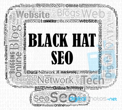 Black Hat Seo Means Sem Web And Search Stock Image