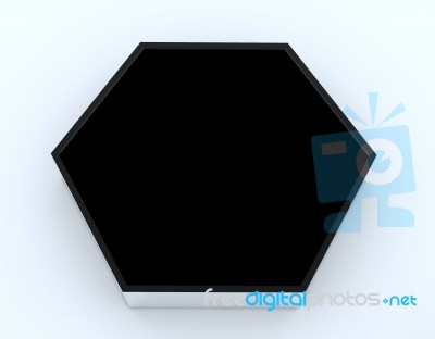 Black Hexagon Box Stock Image