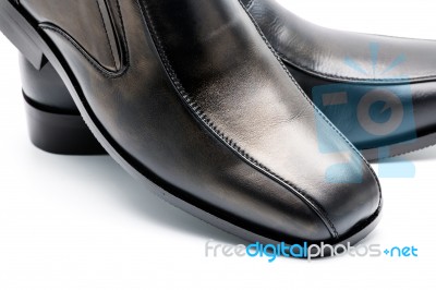  Black Men's Leather Shoe Stock Photo