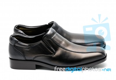  Black Men's Leather Shoe Stock Photo