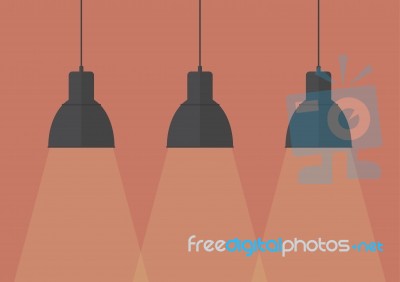 Black Pendant Lamps Stock Image