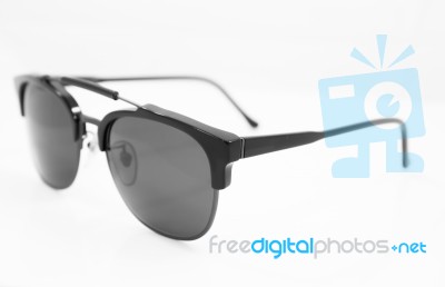 Black Sunglasses Isolated On White Background Stock Photo