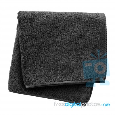 Black Towel Stock Photo