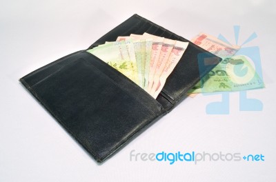 Black Wallet Stock Photo