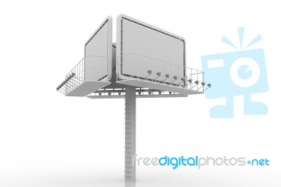 Blank Big Billboard Stock Image