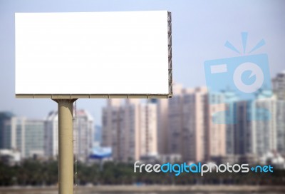 Blank Billboard Stock Photo