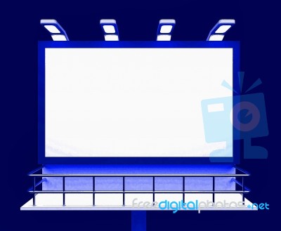 Blank Billboard Copy Space Shows Advertising Space Stock Image