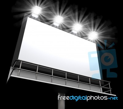 Blank Billboard Copy Space Shows Advertising Space Stock Image