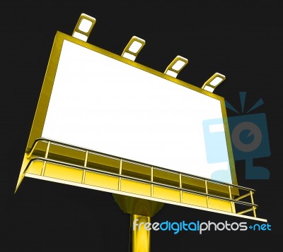 Blank Billboard Copy Space Shows Advertising Space Stock Image