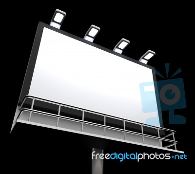 Blank Billboard Copyspace Shows Advertising Space Stock Image