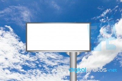 Blank Billbroad On Blue Sky Stock Photo