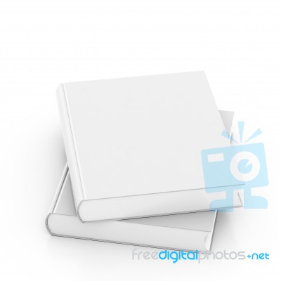 Blank Book Cover White Background Stock Image