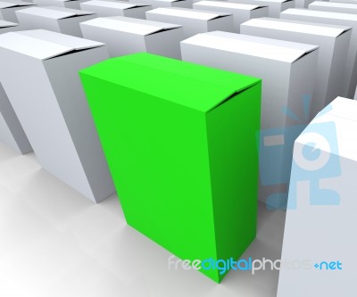 Blank Box Copyspace Means Stand Out Leader Or Individual Stock Image