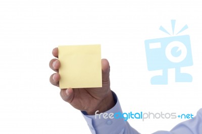 Blank Business Card In Hand Stock Photo