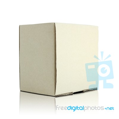 Blank Cardboard Box Stock Photo