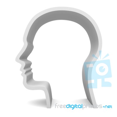 Blank Head Shape Stock Image