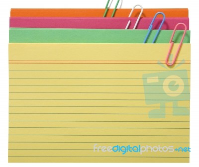 Blank Index Cards For Notes Stock Photo