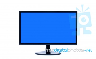 Blank Lcd Monitor Stock Photo