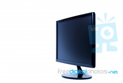 Blank LCD Monitor Stock Photo