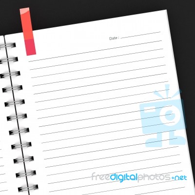 Blank Notebook Isolated On White Stock Image