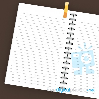 Blank Notebook Isolated On White Stock Image