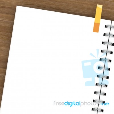 Blank Notebook Isolated On White Stock Image