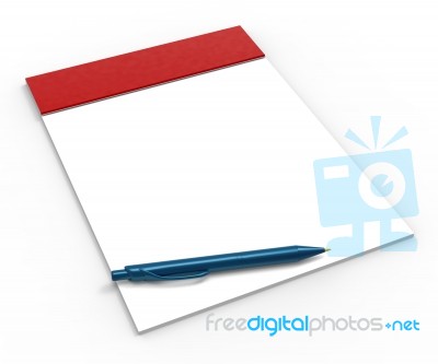 Blank Notepad With Copyspace Shows Empty White Note Book Stock Image