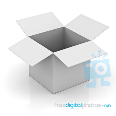 Blank Opened Cardboard Box Stock Image