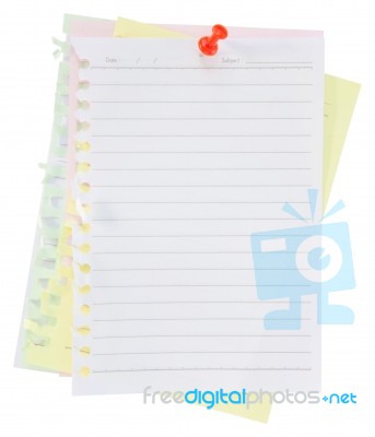 Blank Paper Sheet And Pin Stock Photo