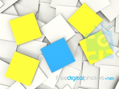 Blank Post It Messages Shows Copyspace To Do And Notices Stock Image