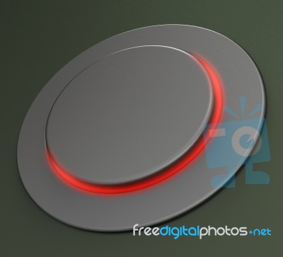 Blank Push Button Or Switch Shows Copy Space Stock Image