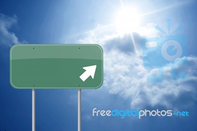 Blank Road Sign Stock Image