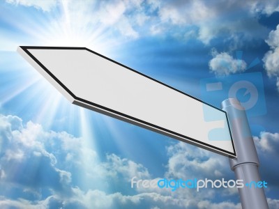 Blank Road Sign Shows Copyspace For Message Stock Image