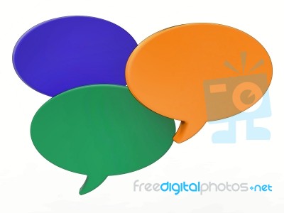 Blank Speech Balloon Shows Copy Space For Thought Chat Or Idea Stock Image