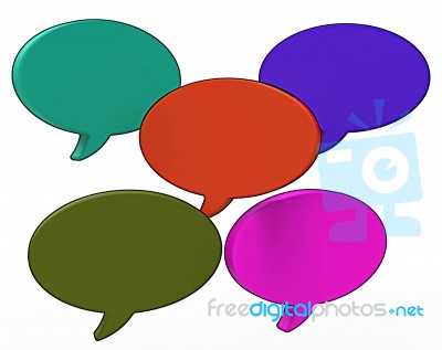 Blank Speech Balloon Shows Copy Space For Thought Chat Or Idea Stock Image