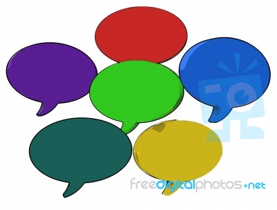 Blank Speech Balloon Shows Copy Space For Thought Chat Or Idea Stock Image